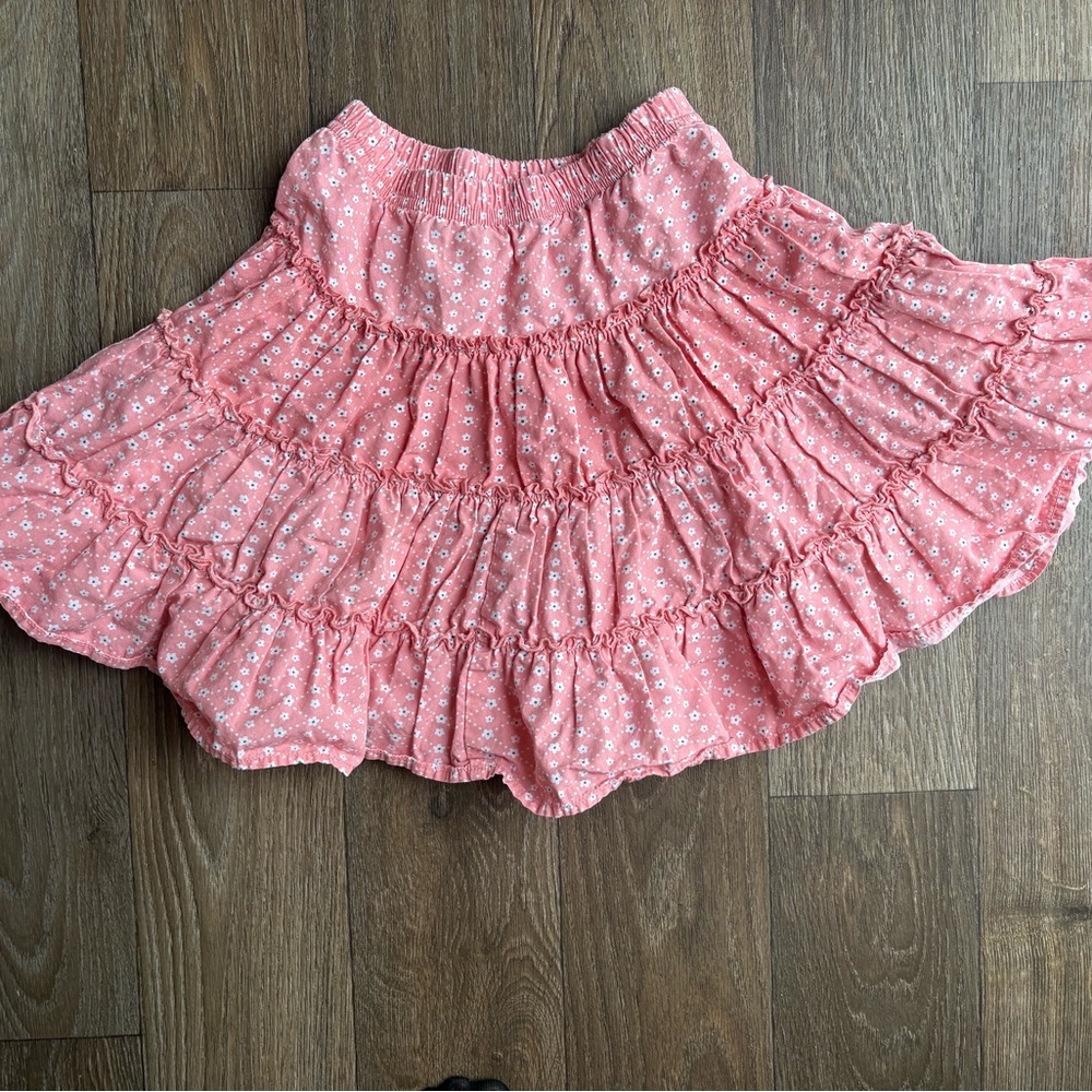 Hanna Andersson Pink Ruffled A-Line Skirt